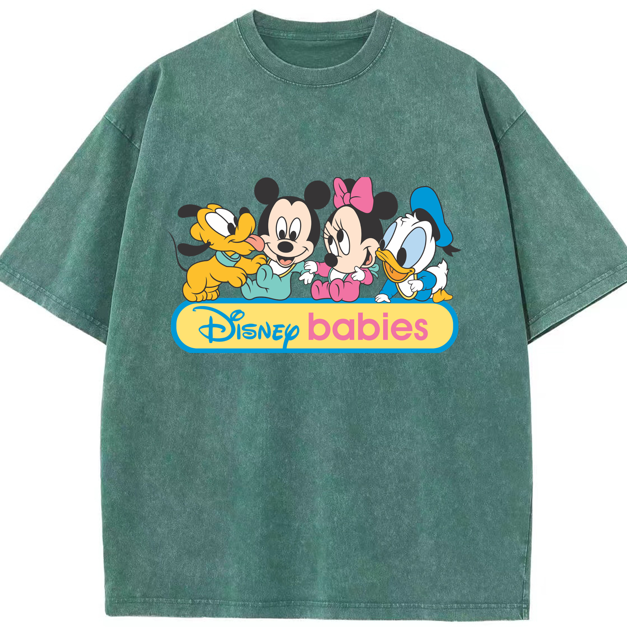 （画像用） ミッキーマウス Mickey Mouse 綿100% ヴィンテージ風 半袖Tシャツ（フロントプリント）